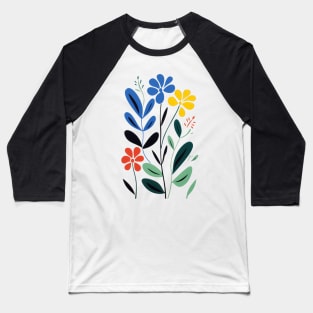 Minimalist Floral Symphony Baseball T-Shirt